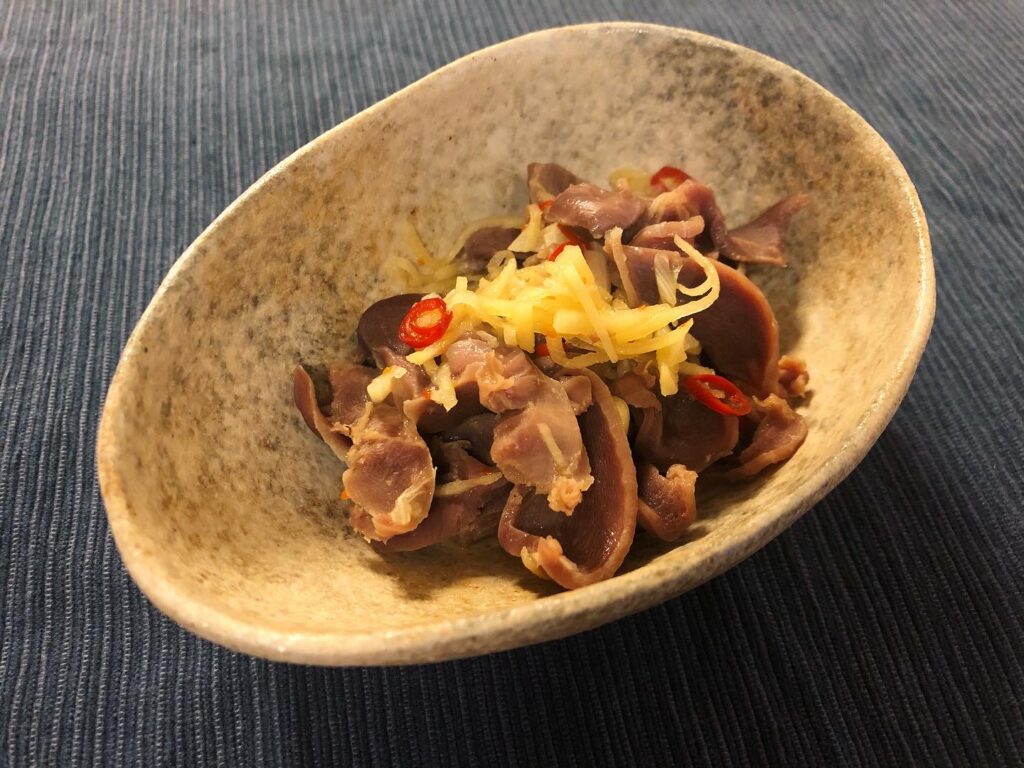 コリコリ食感がいい！砂肝の生姜煮（1月15日）｜ひめくりおつまみレシピ